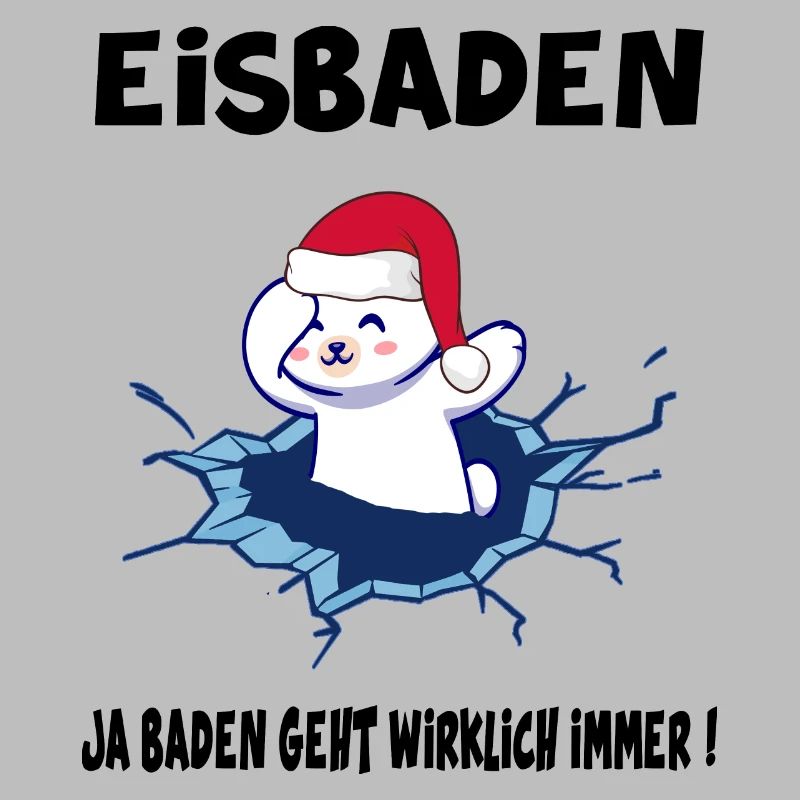 Eisbader-Eisbär Eisbad Winterschwimmer Winterbad