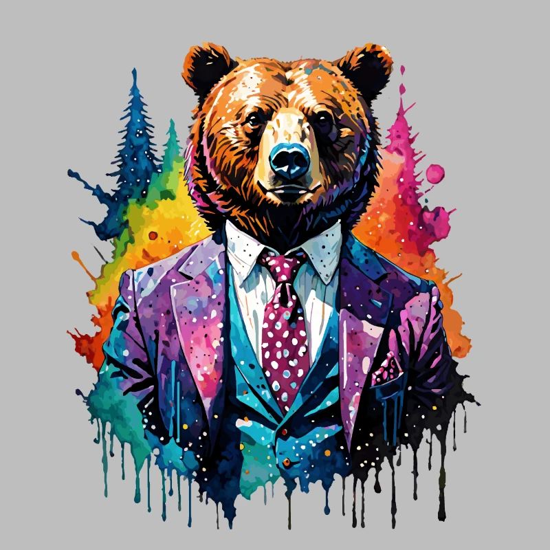 Bear in a suit