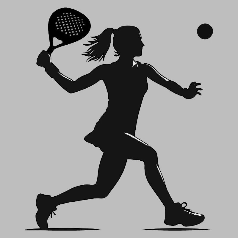 Padel player side black