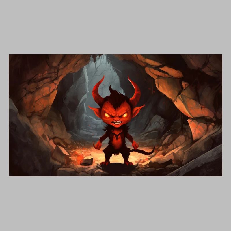 evil devil - young cute little monsters