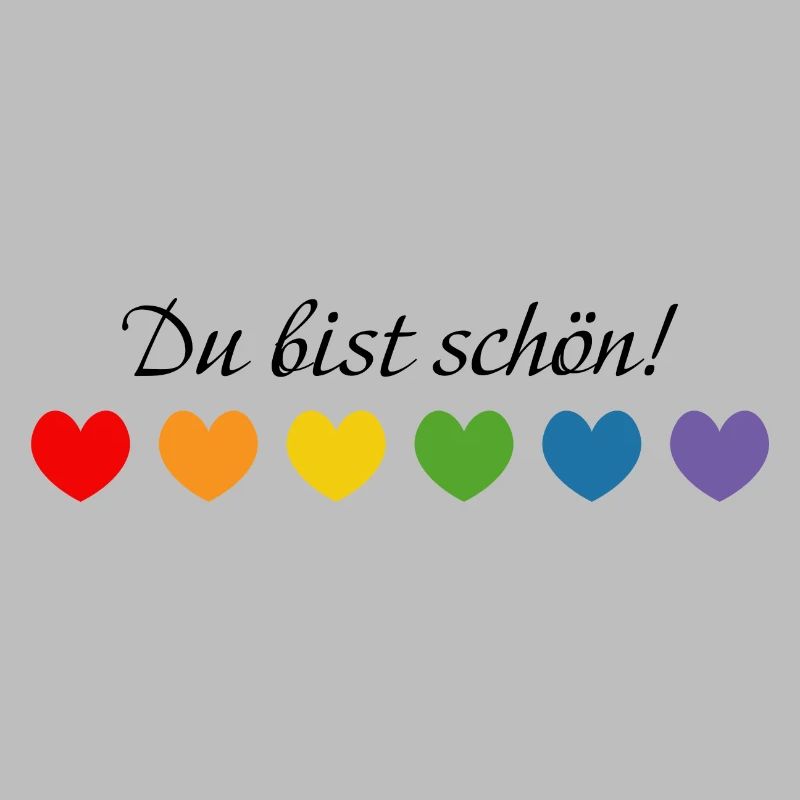 Regenbogenherzchen Du bist schoen
