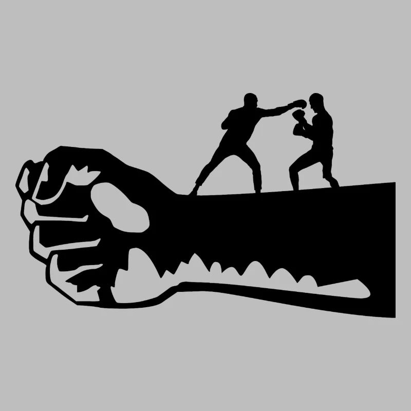 Boxer auf einer Faust