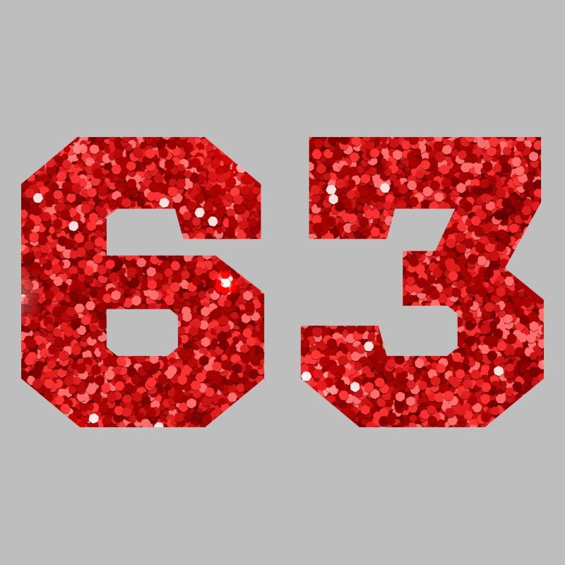 Nummer 63 Roter Glitzer - 63. Geburtstag