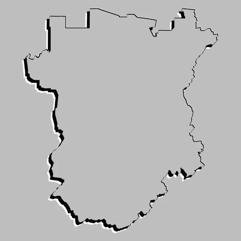(RU) Chechnya map as an outline