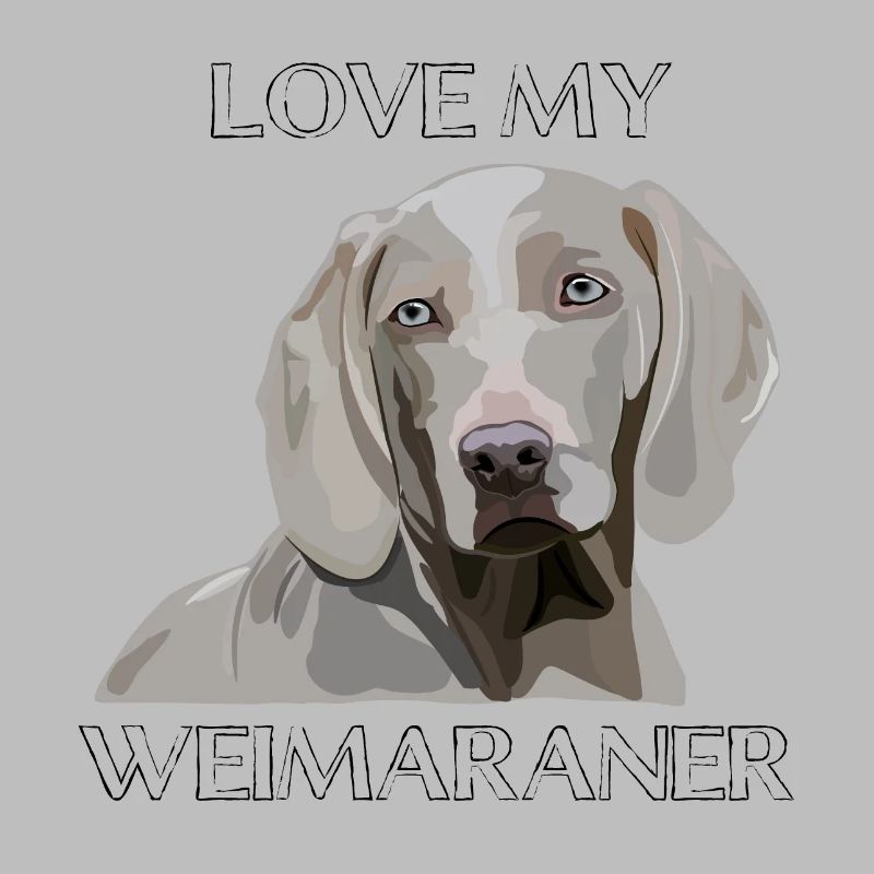 J’aime mon chien Weimaraner
