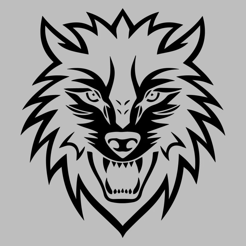 Wolf Wolf Head Symbol Logo