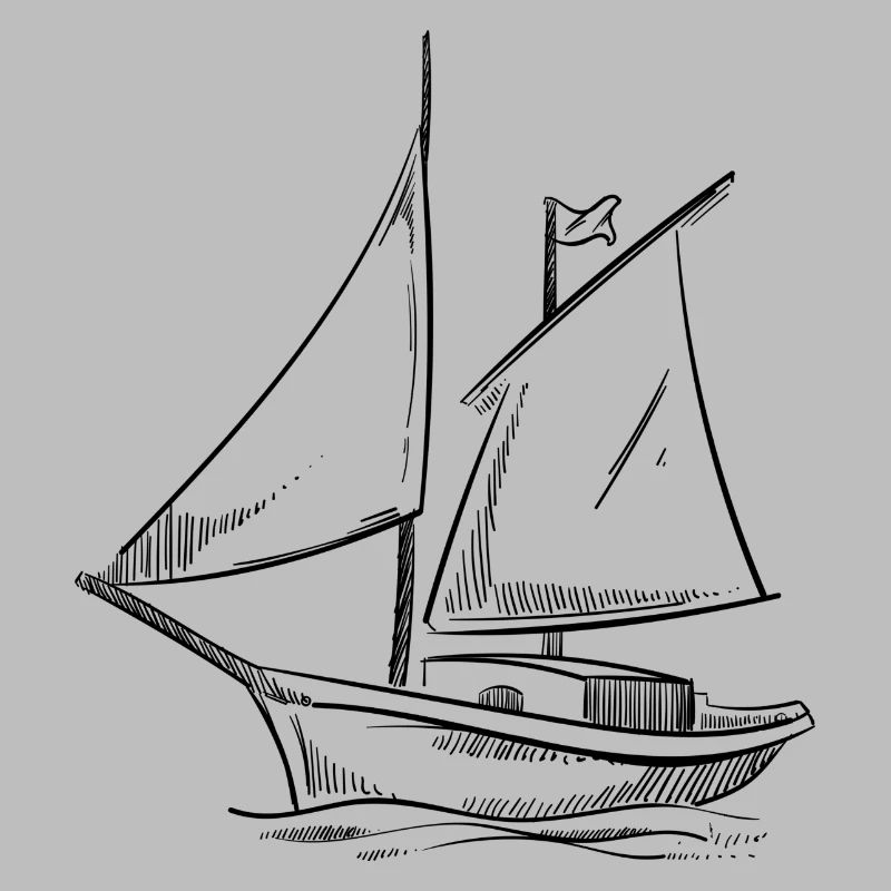 Sailing adventures in silhouette: Elegant