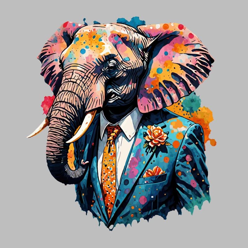 Elephant in a suit