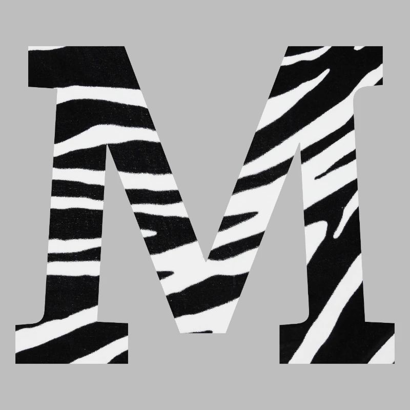 Buchstabe m zebra