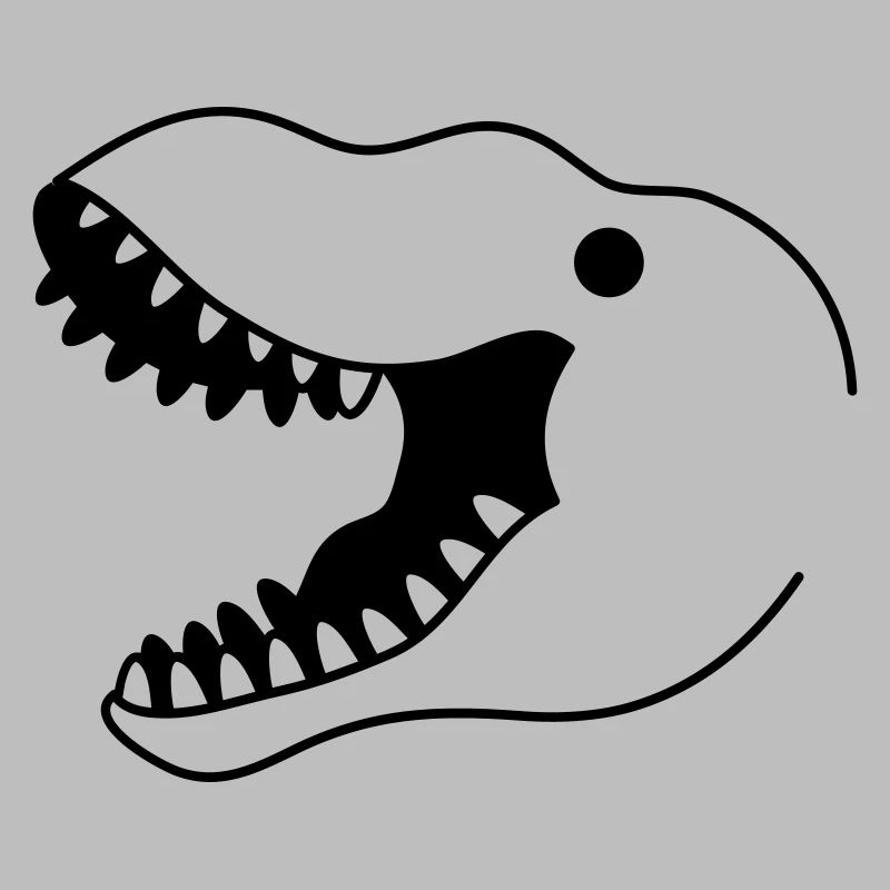 t-rex wide open mouth head only