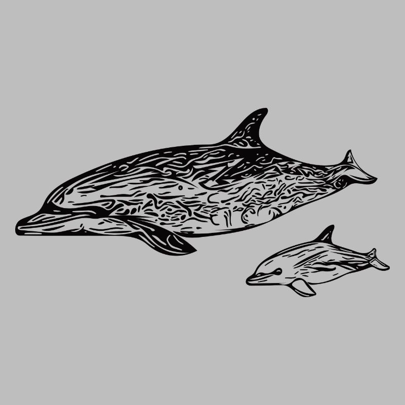 Dolphins Swimming - Conception de bébé dauphin