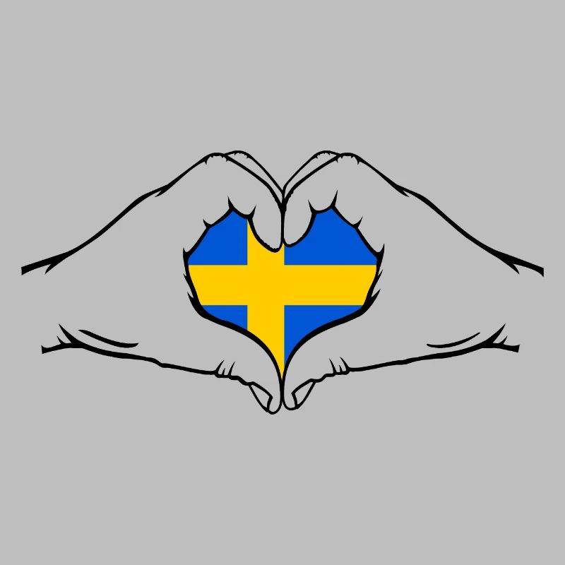 Drapeau de la Suède Aiguilles en forme de coeur
