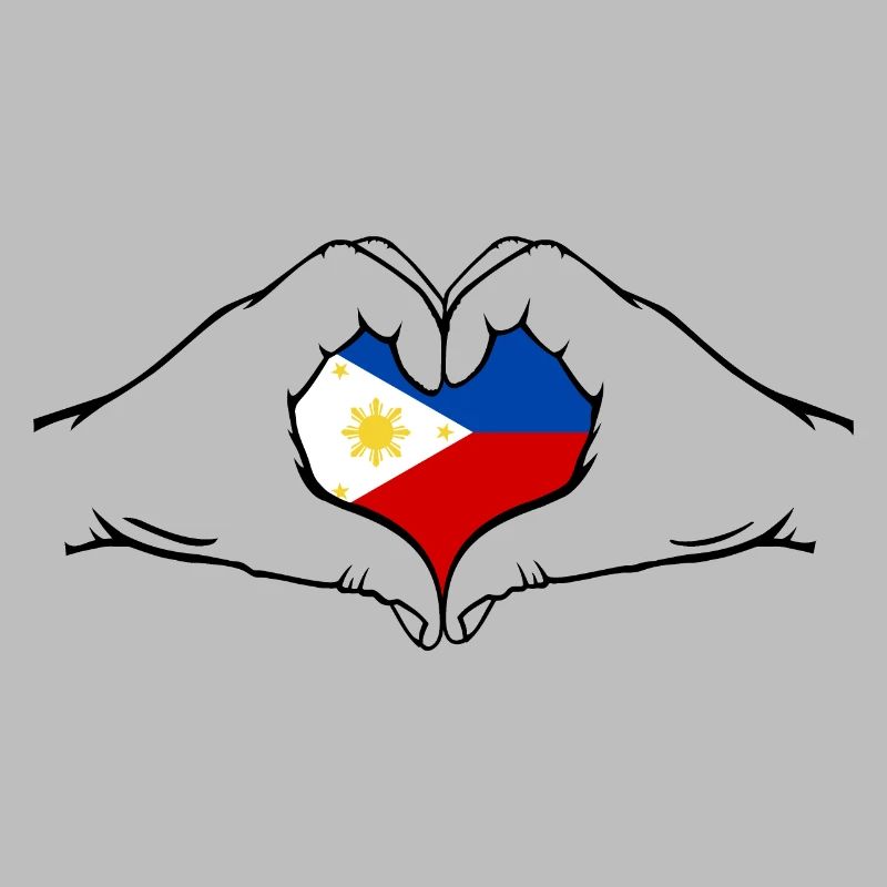Philippinen Flagge Herzform