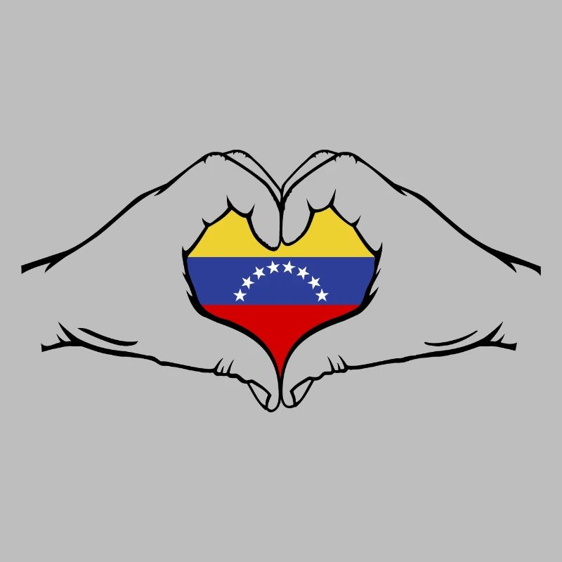 Venezuela drapeau coeur forme