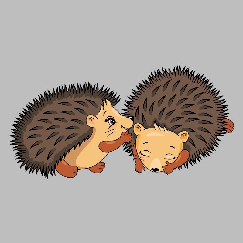 Deux hérissons mignons