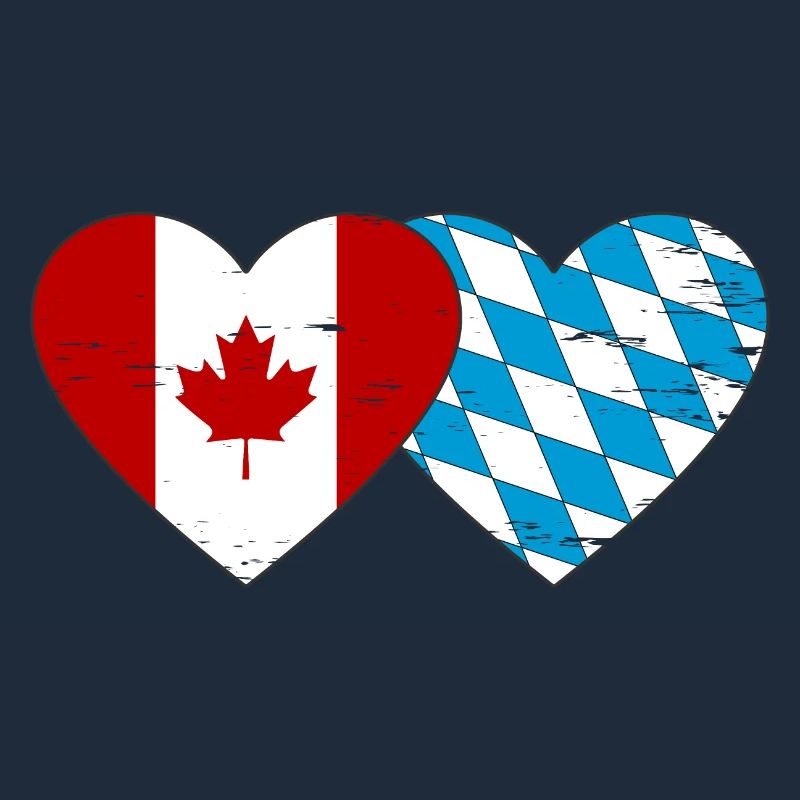 Drapeau Canada Bavière Coeur utilisé