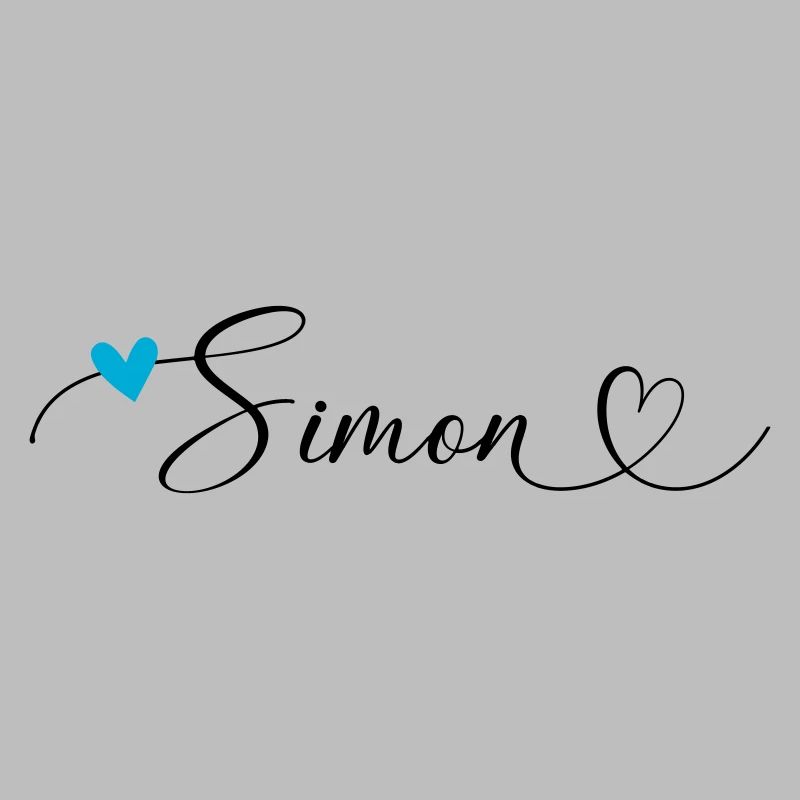 Simon Last name First name Calligraphy heart