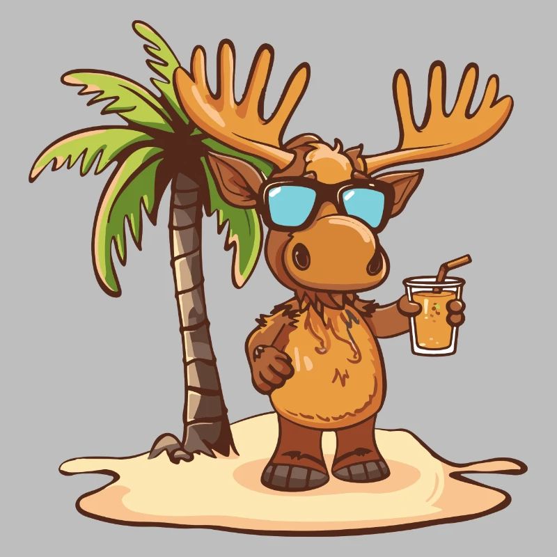 Moose Summer Beach Vacation