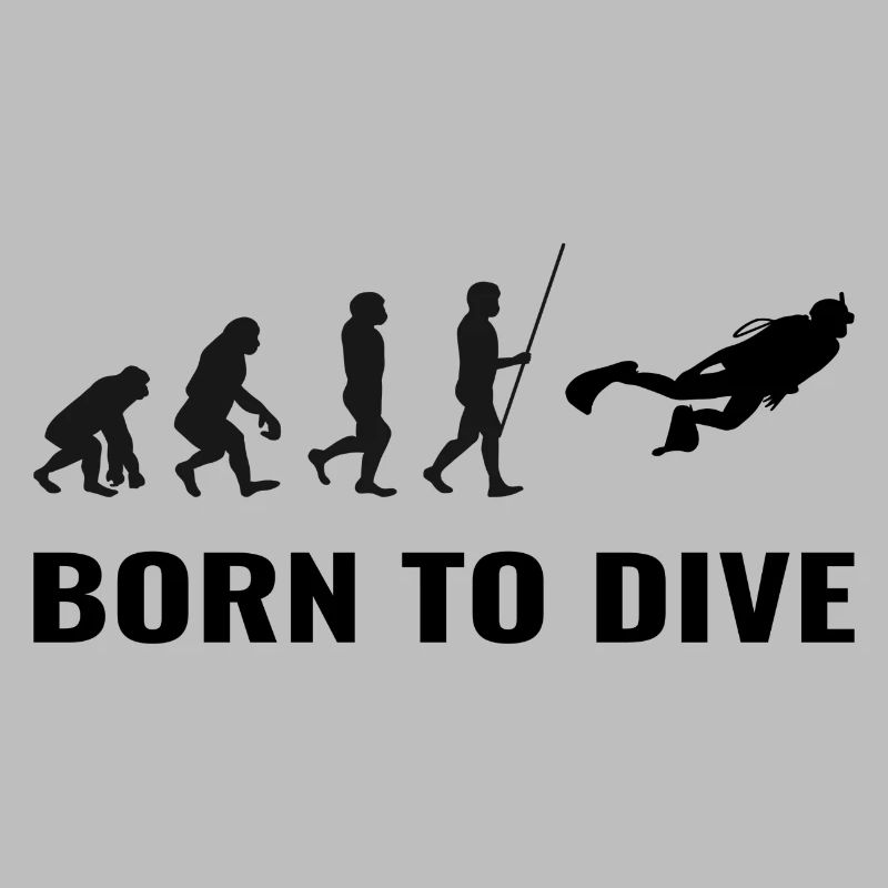 Taucher Tauchen Evolution Coole Sprüche