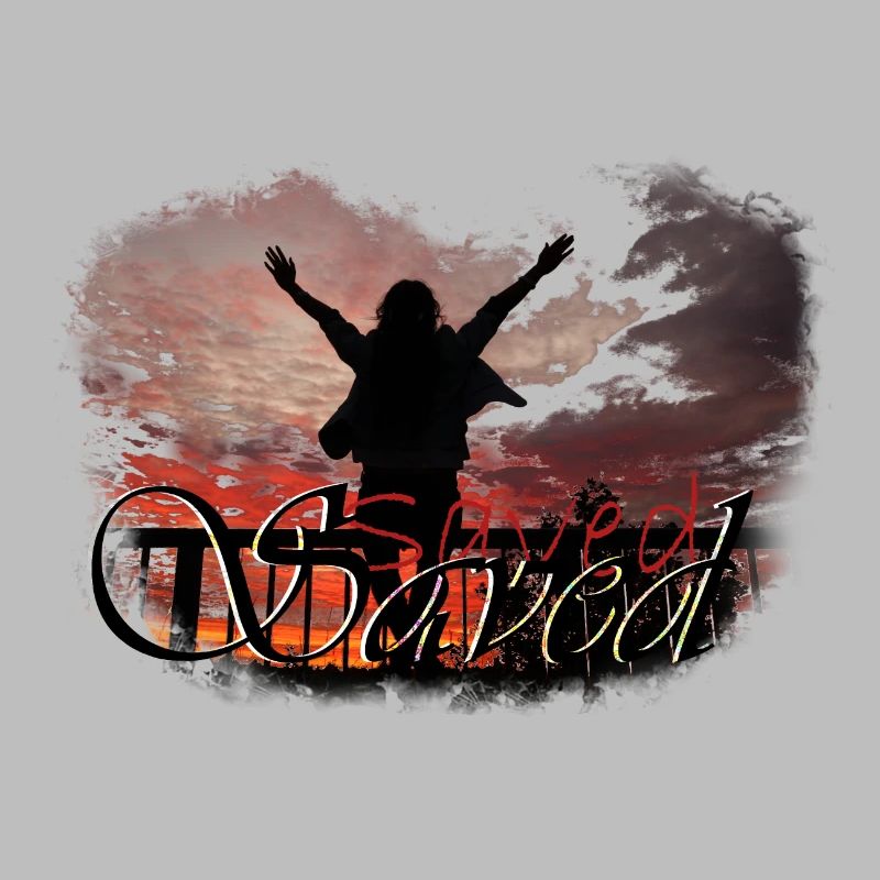 Saved text with red sunset