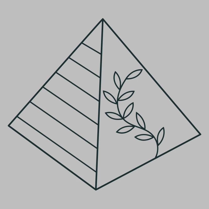 Pyramide mit Blumenbewuchs