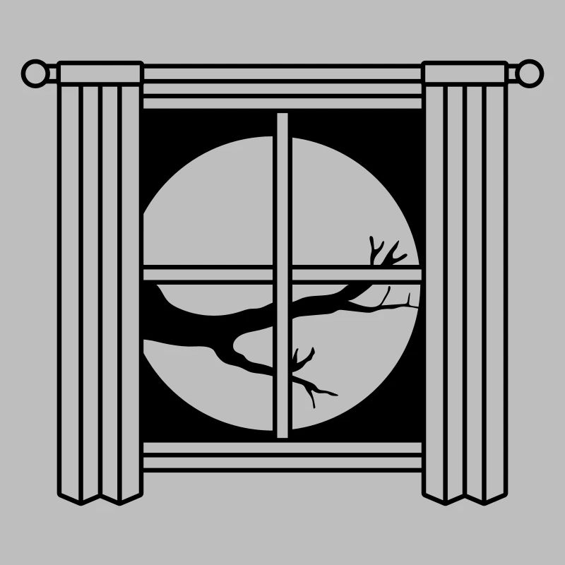 View Moon Night Tree