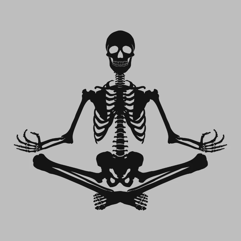 7 Sukhasana oder Vergnügen | Schwarzes Skelett