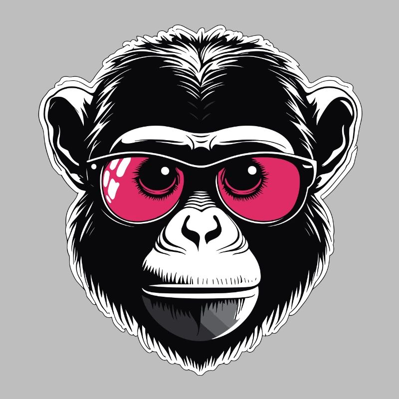 Affe / Tier / Zoo / Schimpanse / Wild / Comic