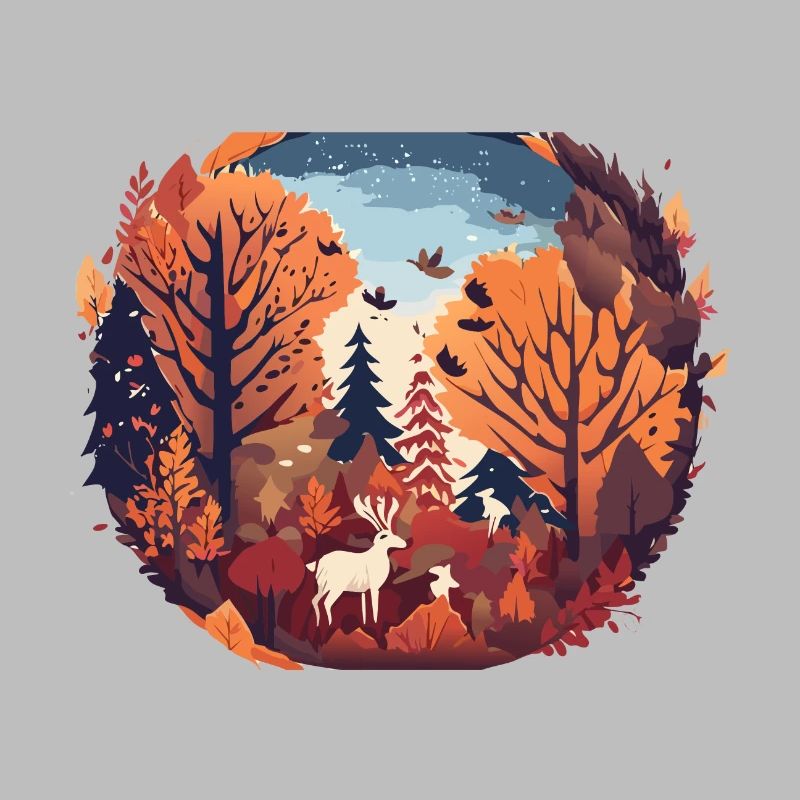 Deers in the Clearing (Fall Collection #7)