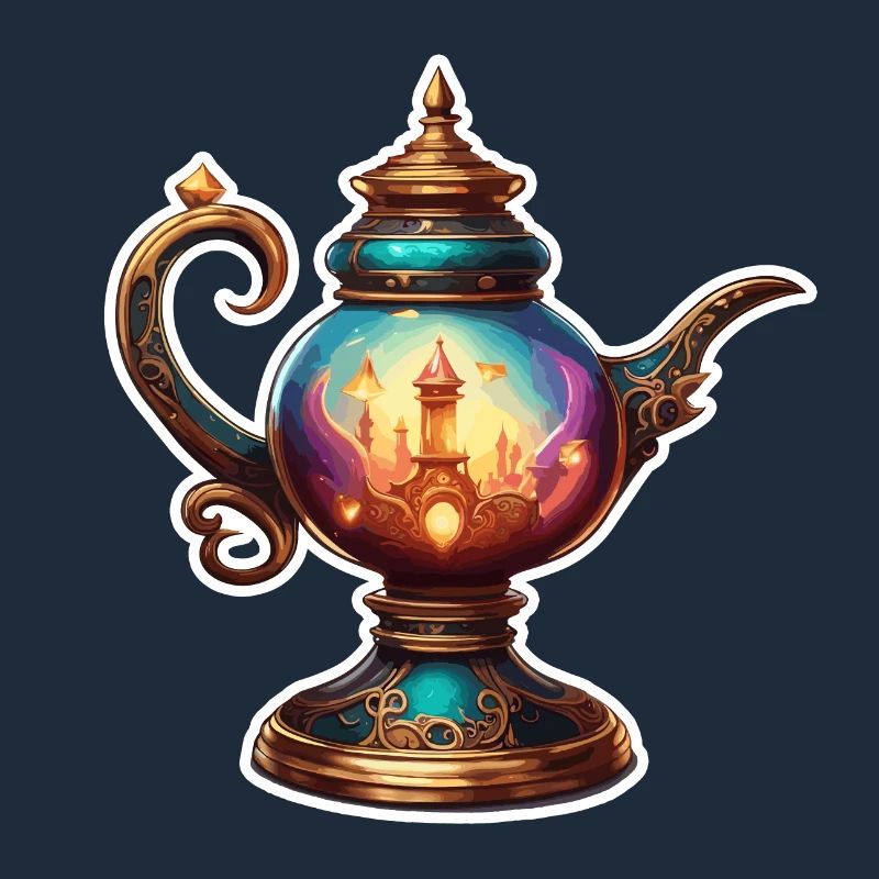 Magic Lamp / Wishes /Orient / Miracle / Genius