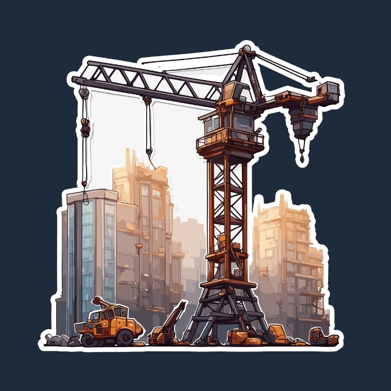 Crane / construction site / winch / crane system