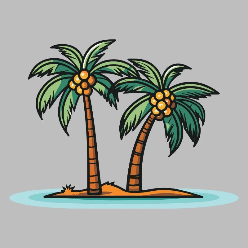 Palm Trees Island Summer