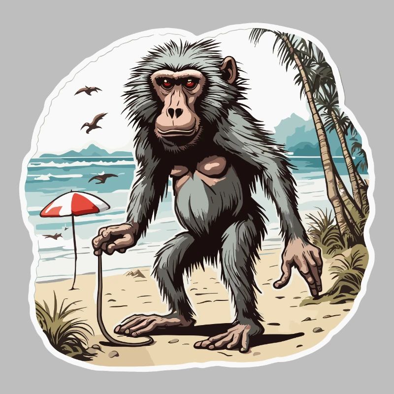Monkey / Animal / Zoo / Babian / Wild / Comic