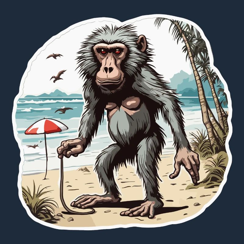Monkey / Animal / Zoo / Babian / Wild / Comic