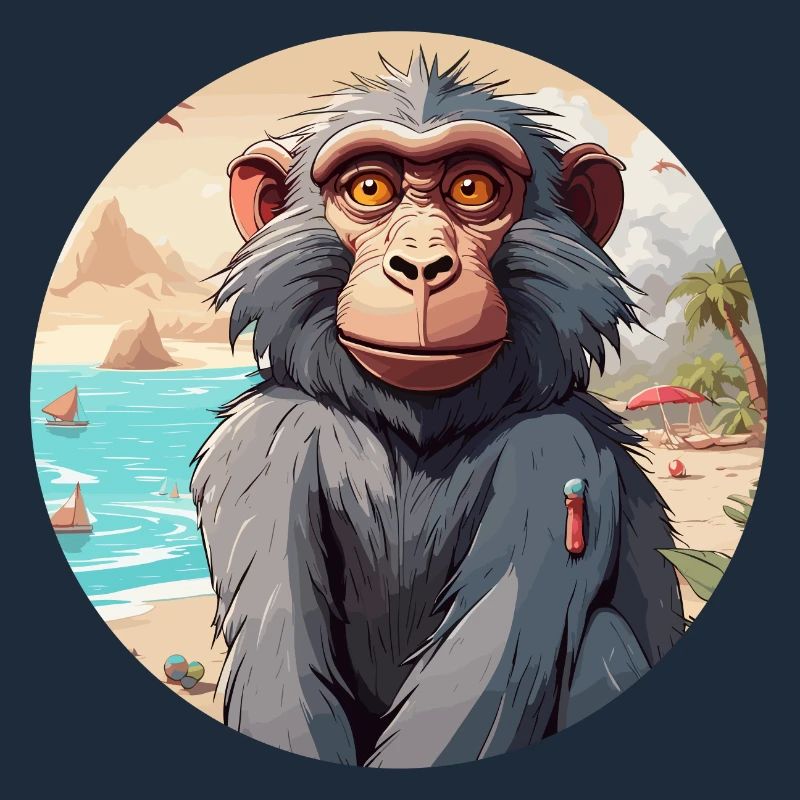 Monkey / Animal / Zoo / Babian / Wild / Comic