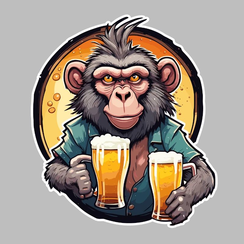Monkey / Animal / Zoo / Babian / Wild / Comic