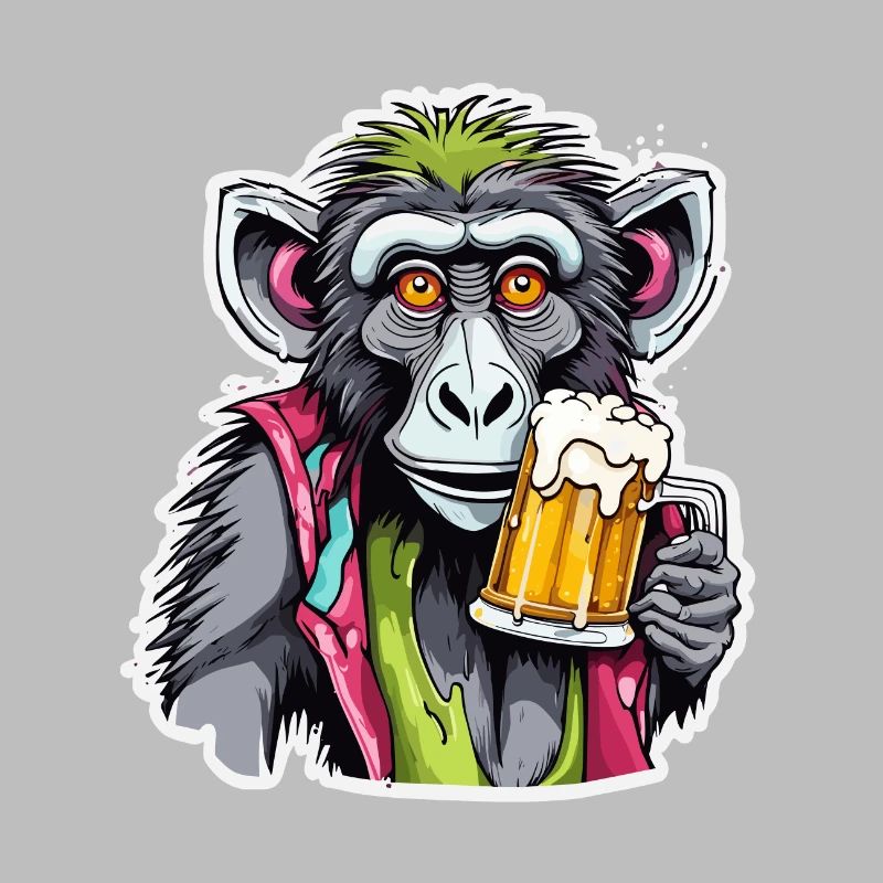Monkey / Animal / Zoo / Babian / Wild / Comic