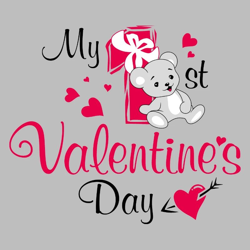 Ma première Saint-Valentin. Design mignon