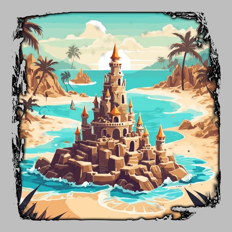 Château de sable / Construction / Jouer / Château / Vacances