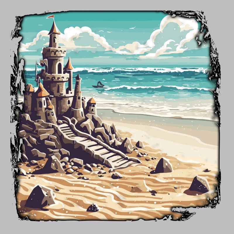 Château de sable / Construction / Jouer / Château / Vacances