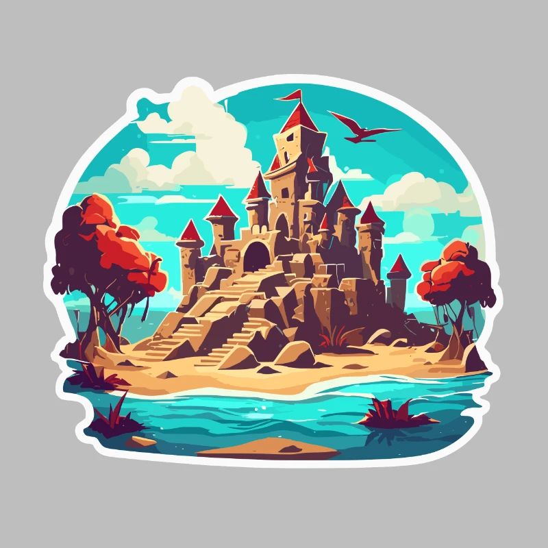 Château de sable / Construction / Jouer / Château / Vacances