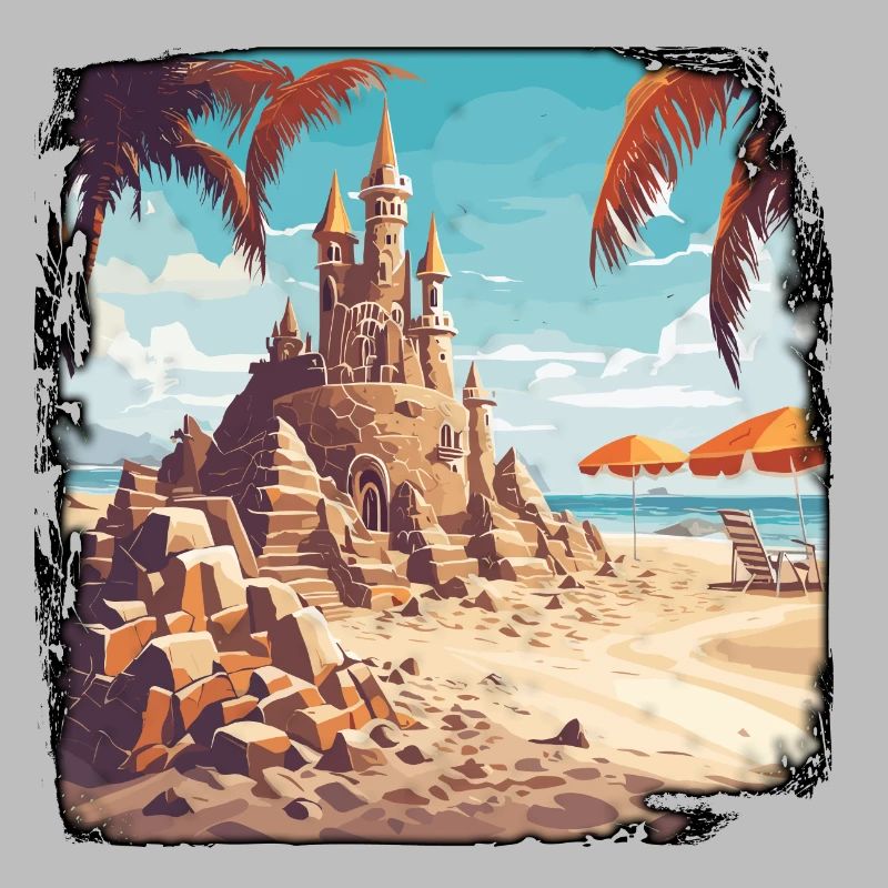 Château de sable / Construction / Jouer / Château / Vacances