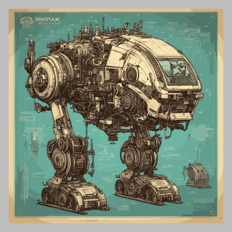 Plan / Sépia / Vintage / Rétro / Robot