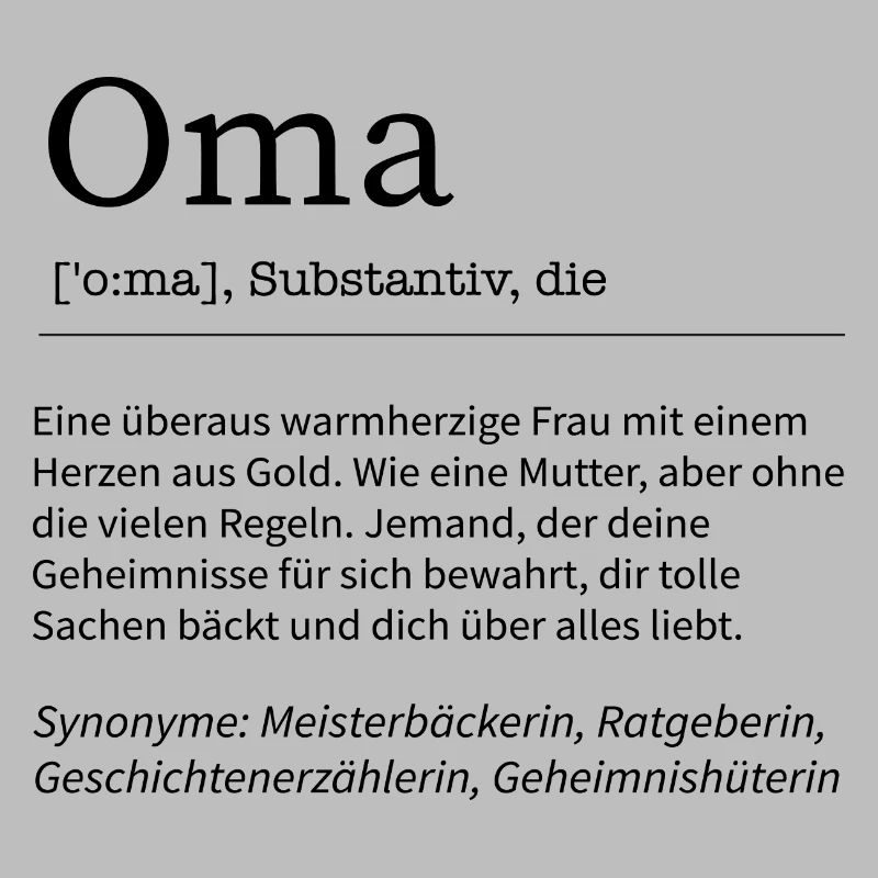 Oma Spruch Definition Großmutter Geschenkidee
