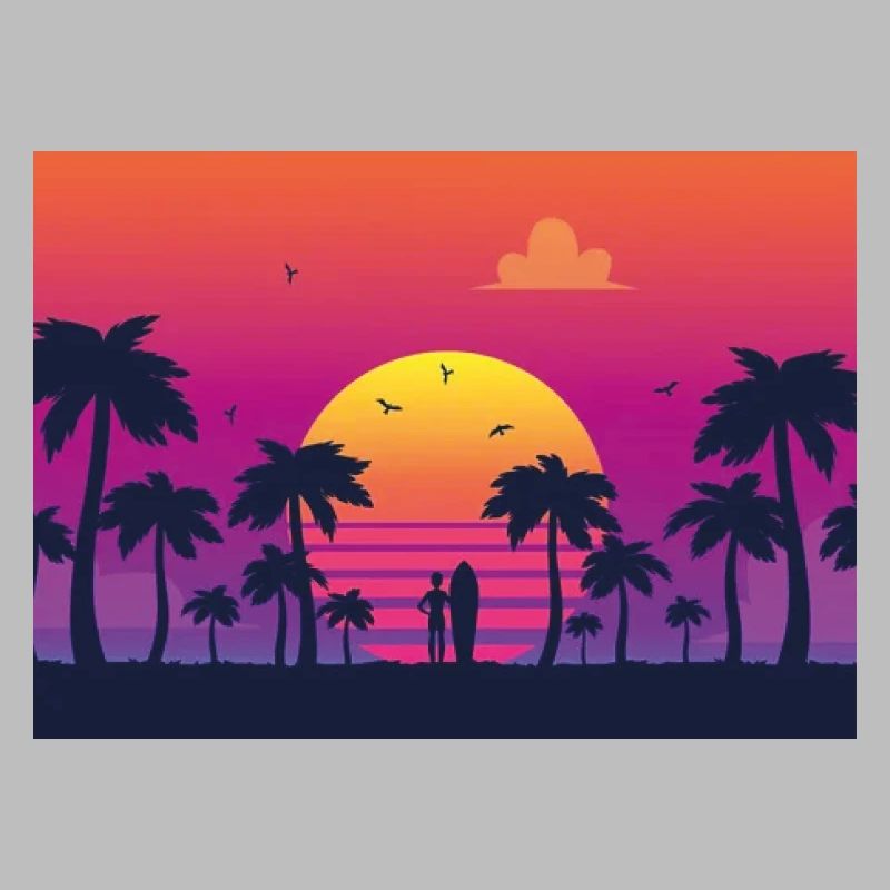 sunset surf