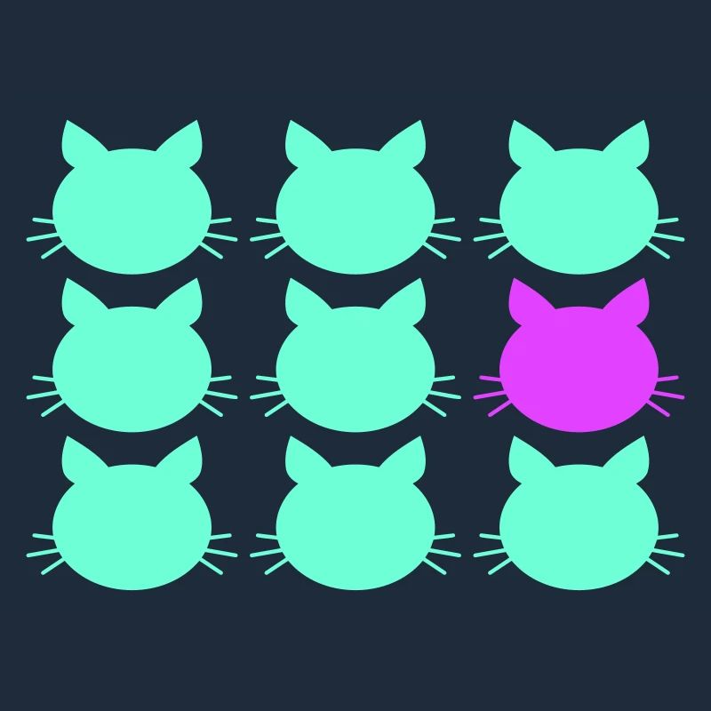 9 Cats Pattern Difference pour être différent