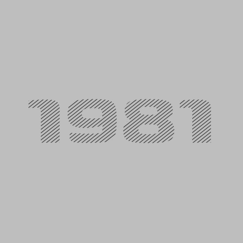 Né en 1981 Retro Stripe Design d’anniversaire moderne