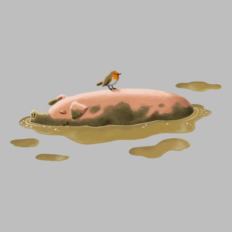 Cochon dans la terre