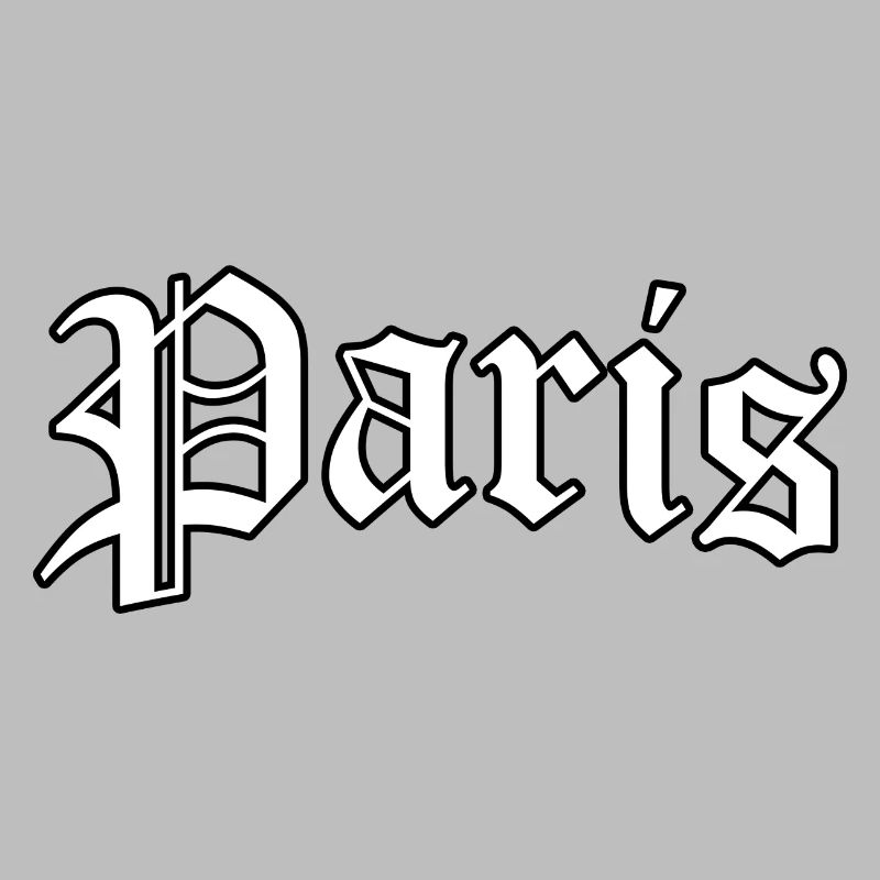 Paris-Logo: Gothic-Design mit Pariser Stil