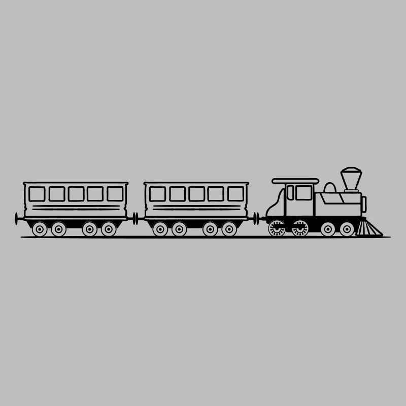 Zug Eisenbahn Dampflok Wagons